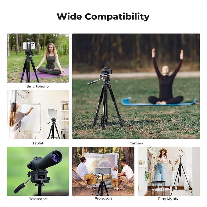 K&F CONCEPT Camera Tripod, Cellphone Clip - Image 8