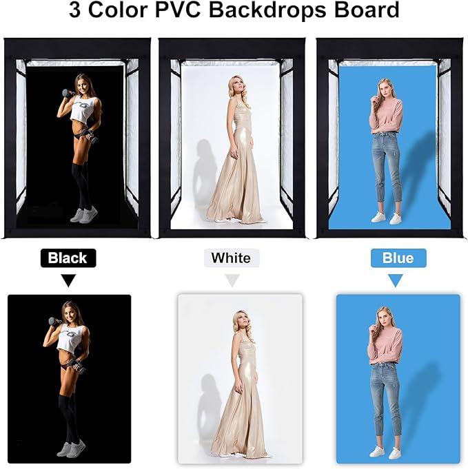 48"x78"x40" Large Photo Studio Light Box Photography, 8 Light LED Panels - Image 4