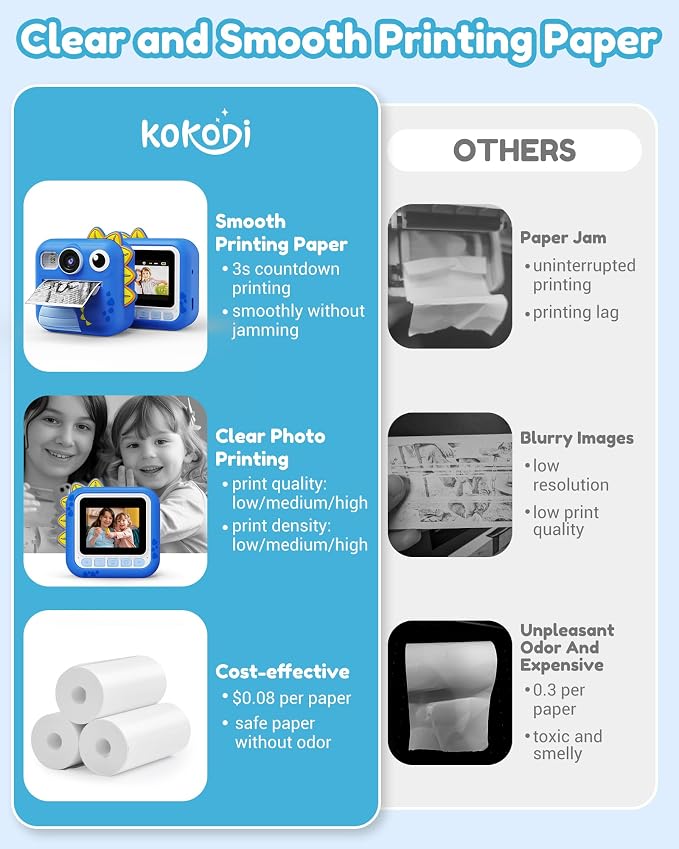 KOKODI Kids Camera Instant Print, Toddler Cameras Christmas Birthday Gifts - Image 4