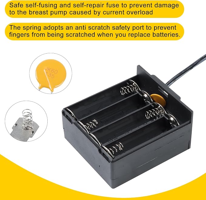 Compatible with Medela Pump in Style, Portable AA Battery Pack for 9V Breast Pump, Upgraded Replacement Battery Case for Medela Advanced (9017002) - Image 2