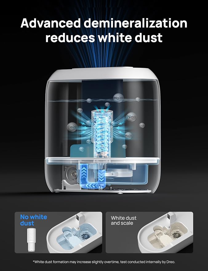 Dreo Smart Humidifiers for Bedroom-Filter Included,Top Fill 4L Humidifier Large Room with 28 dB, 36H Runtime, Touch/APP/Voice Control, Nightlight, Cool Mist Humidifiers for Baby, Plants, Indoor, Blue - Image 6