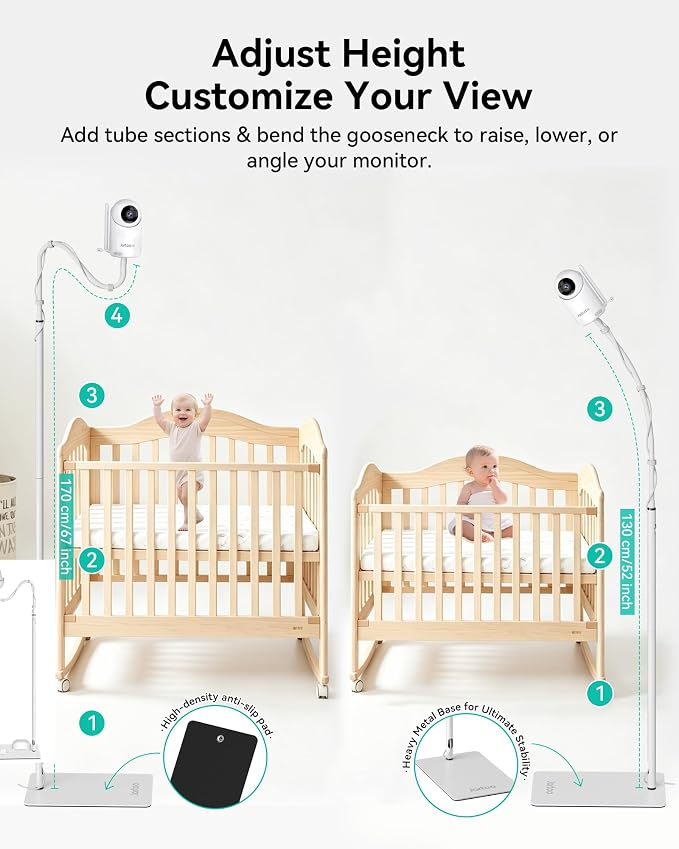 Jartoo Baby Monitor Floor Stand Holder Mount Compatible - Image 5