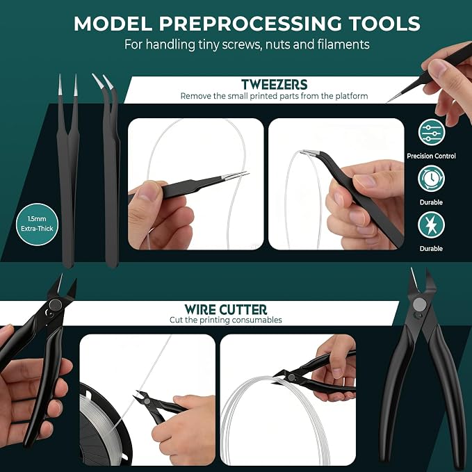 3D Printer Tools Kit, Removal Scraper, Engraving Knife, Wire Cutter - Image 5