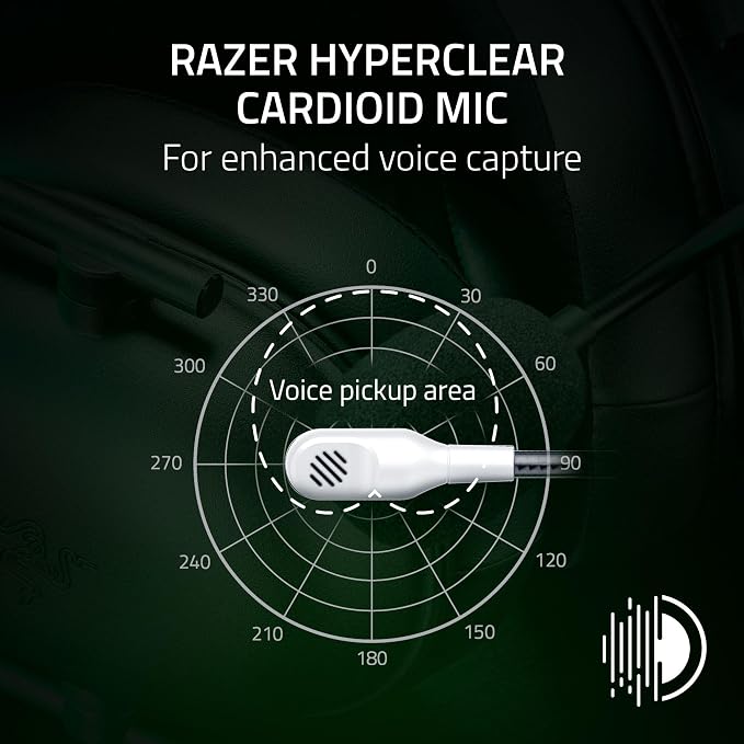 Razer BlackShark V2 X Wired Xbox Gaming Headset, White | 50mm Drivers, Cardioid Mic, Lightweight, Comfortable Noise Isolating Earcups, For Xbox Series X, Series S, PS5, PC, Switch - Image 3