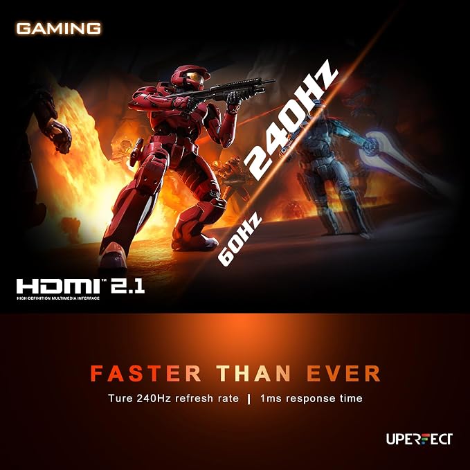 UPERFECT 2.5K 240Hz QLED Portable Monitor, 16" 2560x1600 QHD 100% DCI-P3 400 Nits Portable Gaming Monitor w/Stand & VESA, Adaptive Sync HDMI 2.1 External Screen for Laptop PC Phone Game Console - Image 2