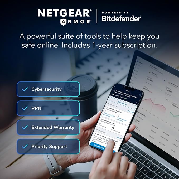 NETGEAR Orbi Tri-Band WiFi 6 Mesh Network System – Router + 2 Satellite - Image 7
