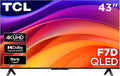 TCL 43-Inch F7D Series 4K QLED (43F7D, 2026 Model) with Dolby Vision HDR & Dolby Atmos Smart TV with Fire TV, Alexa+, Auto Game Mode, High Brightness LED Backlight, and Hands-Free Voice Control by TCL