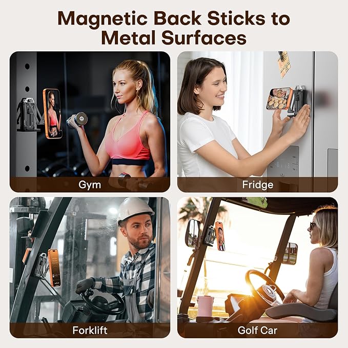 OMOTON TP02 360°Rotating for MagSafe Tripod, Aluminum Magnetic Phone Tripod for - Image 4