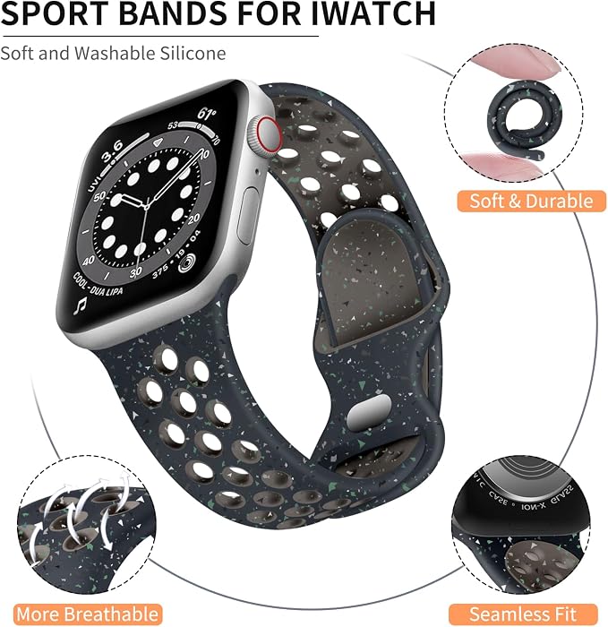 Lerobo Compatible with Apple Watch Band SE 44mm Men Ultra 3 2 49mm Series 11 10 - Image 2
