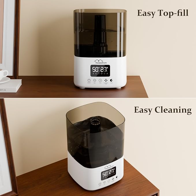Smart Humidifiers for Bedroom, Top Fill 4L Cool Mist Air Humidifier for Large Room, Essential Oil Diffuser App Control, Fast Symptom Relief, Nightlight, 12H Quiet Runtime for Baby, Plant - Image 8