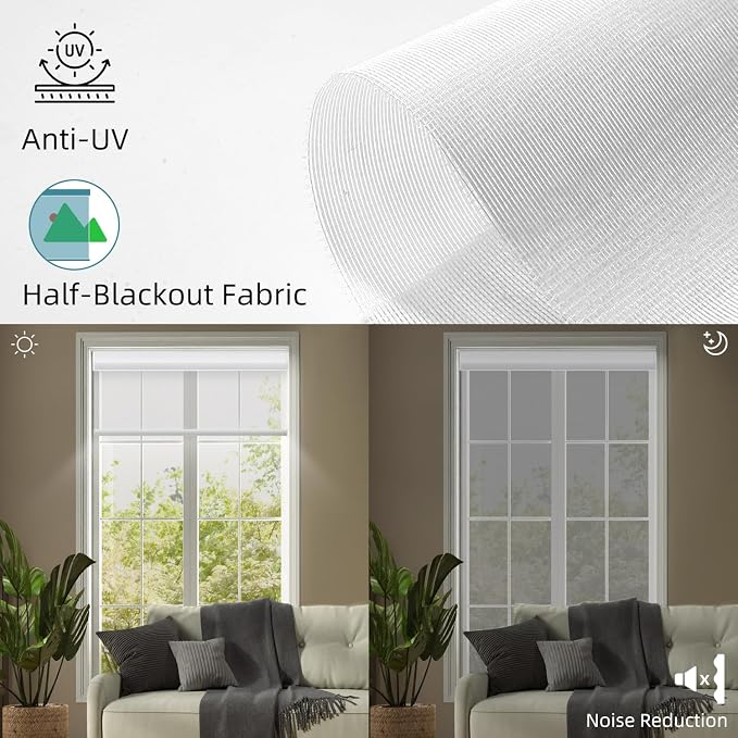 SmartWings Motorized Light Filtering Shades, Work - Image 5