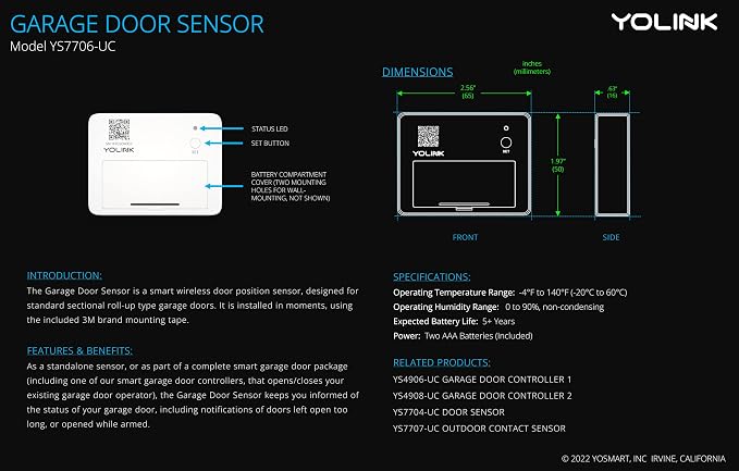 Smart Garage Door Kit with YoLink Hub - Image 5