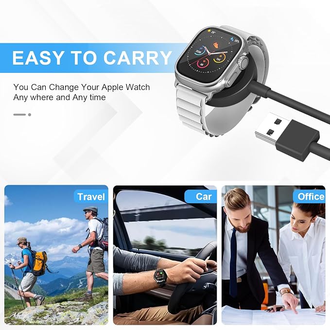 Fast Charger for Apple Watch Charger, Magnetic iWatch Charger to USB A Cable - Image 8