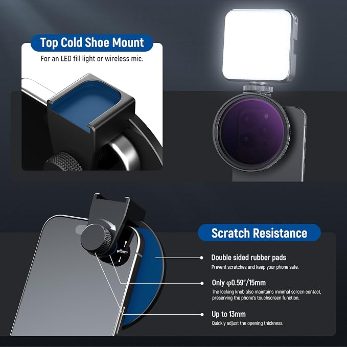 NEEWER 67mm Clip On Variable ND Filter Kit - Image 5