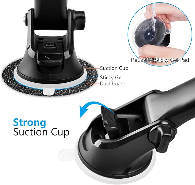 1Zero GPS Suction Cup Mount for Garmin, Replacement GPS Dash Ball Mount - Image 4