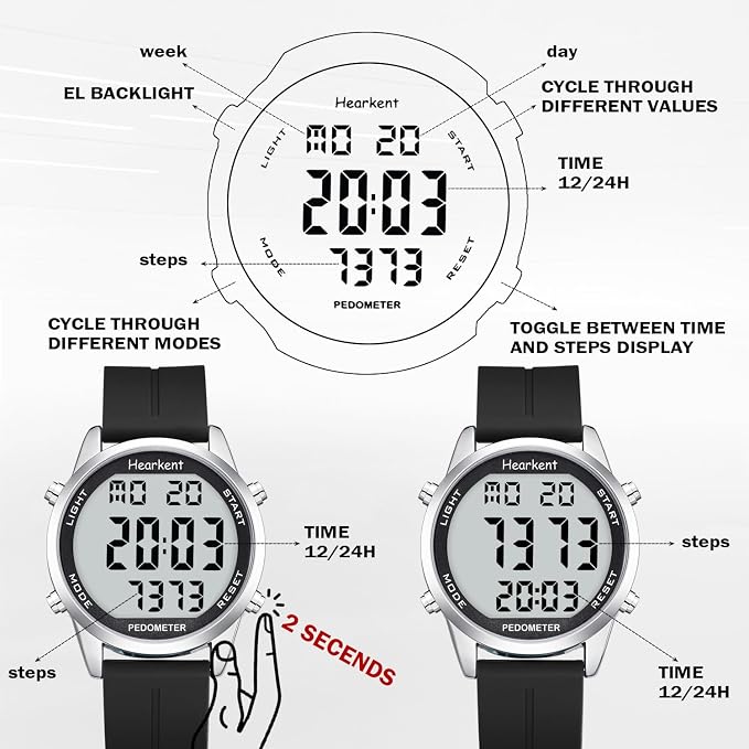 Pedometer Watch for Walking for Senior No App Required - Image 6
