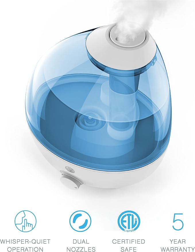 Pure Enrichment MistAire XL Ultrasonic Cool Mist Humidifier - All Day Operation for Large Rooms, 1 Gallon Tank, Variable Mist Control, Automatic Shut-Off, Whisper Quiet, and Optional Night Light - Image 3