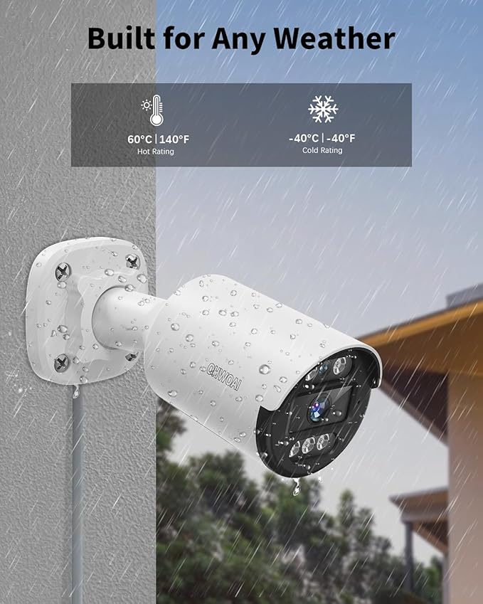 《80ft IR Night Vision & 5MP Super HD》Wired Security Camera System Outdoor - Image 5