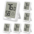Geevon 6 Pack Mini Digital Hygrometer Gauge Indoor Thermometer – LCD Monitor by GEEVON