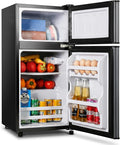 2.9 Cu.Ft Mini Fridge with Freezer, Compact Double Door Refrigerator | with 7-Level Cooling, Energy Saving, Low Noise, Small Fridge for Dorm, Bedroom, Office - Blue by CucinaMagica