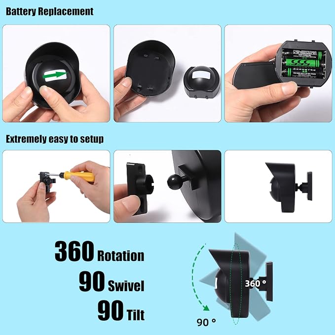 Driveway Alarm-328ft Long Range Wireless Driveway Alarm Weatherproof Outdoor - Image 5