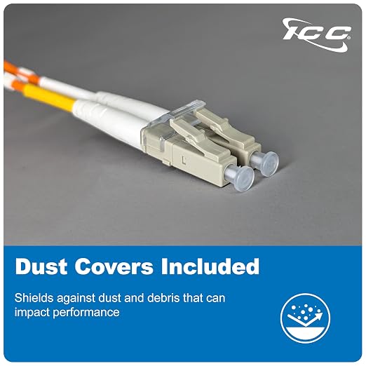 ICC LC to ST Duplex Multimode 62.5/125 Fiber Patch Cable, OFNR Riser, 2.0mm Zip - Image 7