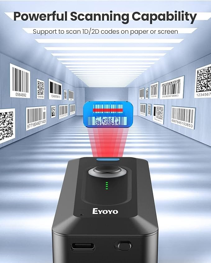 Eyoyo 2D Bluetooth Barcode Scanner Wireless - Image 4
