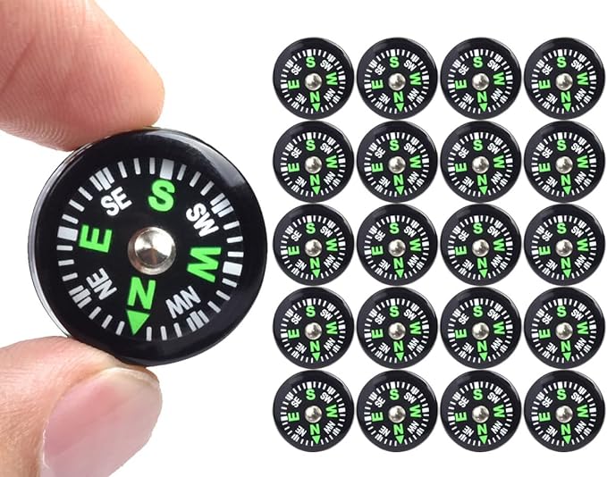20 Pack Button Compass Mini Pocket Oil Filled Compass Dia. 20mm | by ZoloAJay