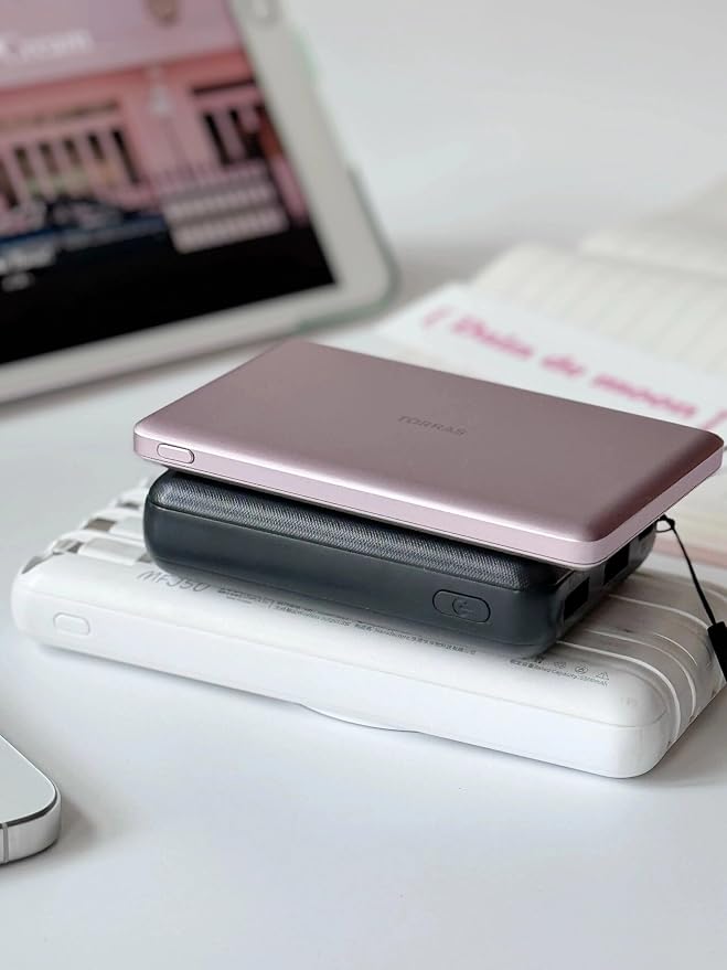 TORRAS MiniMag Power Bank, Ultra Slim 5,000mAh Wireless Portable Charger with USB-C Cable, Fast Charging iPhone Air MagSafe Battery Pack, Compatible Charger for iPhone 17/16/15/14/13/12, Azalea Pink - Image 5