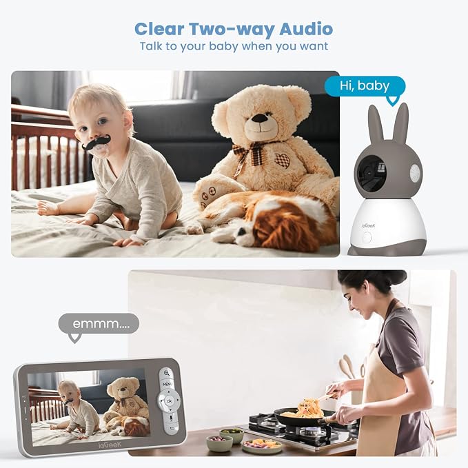 ieGeek Baby Monitor with 2K HD Resolution, Pan-Tilt-Zoom Video Baby Monitor - Image 3