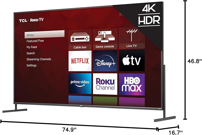 TCL 85-inch Class 4-Series 4K UHD HDR Smart Roku TV - 85S435, 2021 Model , Black - Image 14