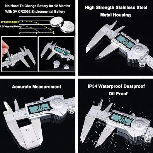Kynup Digital Caliper, 8 Inch Caliper Measuring Tool - Image 3