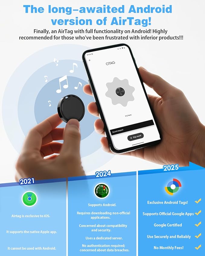 Air Tags for Android, Air Tags-2 Pack Android, Air Tracker Tags, 2 Year Battery - Image 2