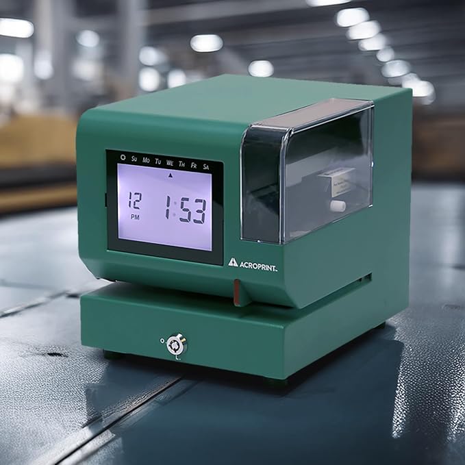 Acroprint M150MC4 Heavy-Duty Digital Time Recorder, Steel Construction - Image 3