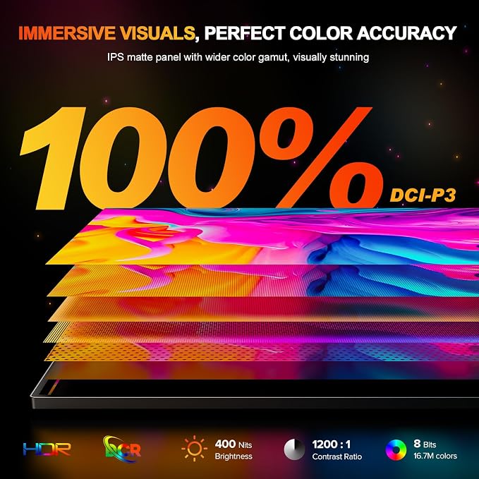 UPERFECT 2.5K 240Hz QLED Portable Monitor, 16" 2560x1600 QHD 100% DCI-P3 400 Nits Portable Gaming Monitor w/Stand & VESA, Adaptive Sync HDMI 2.1 External Screen for Laptop PC Phone Game Console - Image 5