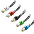 Cat 8 Ethernet Cable 6 ft 5 Pack, Nylon Braided High Speed Heavy Duty Network by Orbram