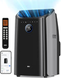 DREO Portable Air Conditioners, 8000 BTU (DOE) AC Unit for Bedroom with Drainage-free Cooling, 3-in-1 with Fan & Dehumidifier, Touch/APP/Voice/Remote, 24h Timer, Smart Floor AC for Room Indoors by DREO