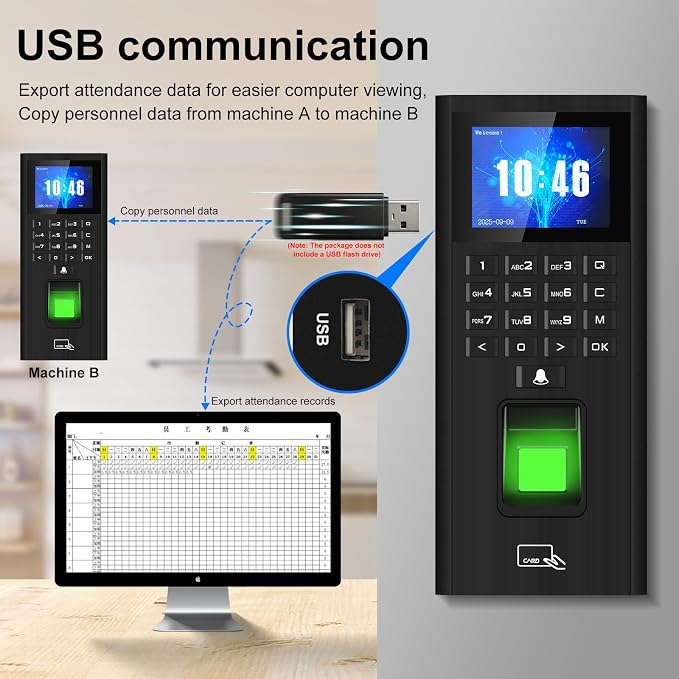 Complete Biometric Fingerprint Security Access Control System Kit, RFID T9 - Image 4