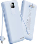 charmast 20000mAh Portable Charger with Built-in Cables & Wall Plug, 20W USB C Power Bank, Fast Charging Battery Pack Travel Essentials Compatible with iPhone 16/15/14 Series, Samsung, Google, iPad by Charmast
