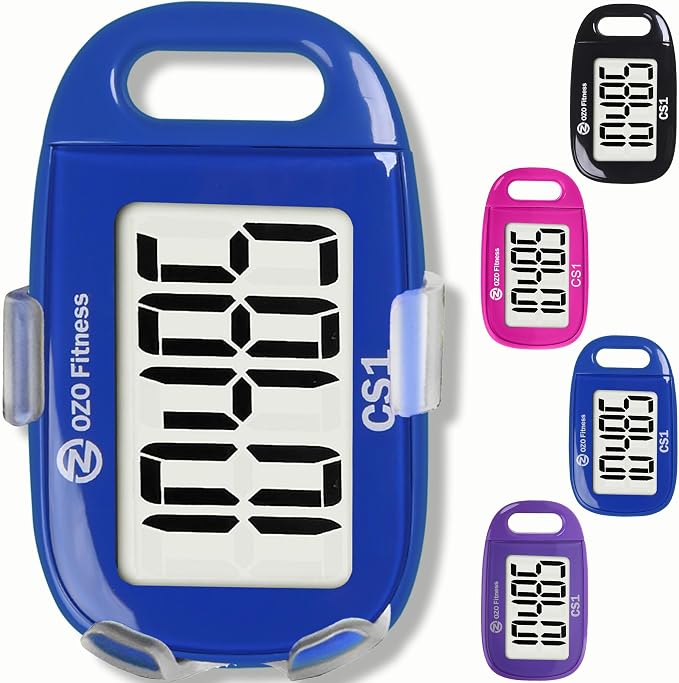 Clip-on 3D Pedometer for Walking Steps Counter by OZOFitness