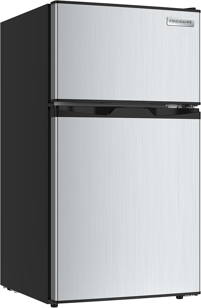 Frigidaire 3.2 Cu Ft Double Door Top Freezer Refrigerator, Stainless by Unknown