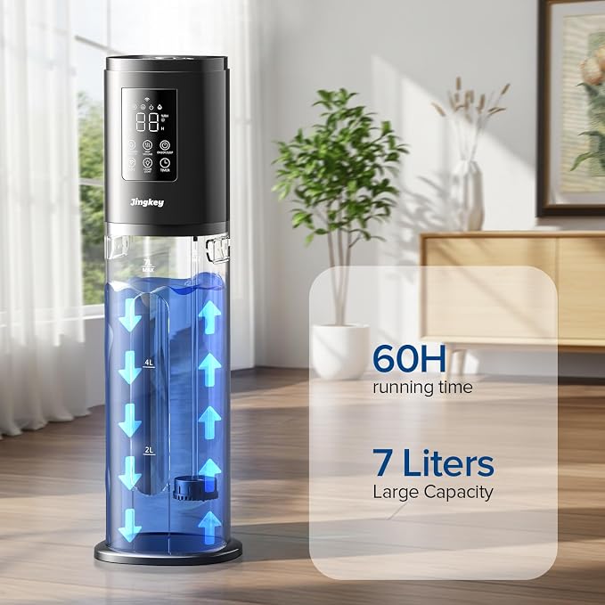 Humidifiers for Bedroom Large Room with Smart App & Remote Control, 7L/1.85Gal Large Humidifier, 4 Mist Levels Humidifiers for Home Crow - Image 7