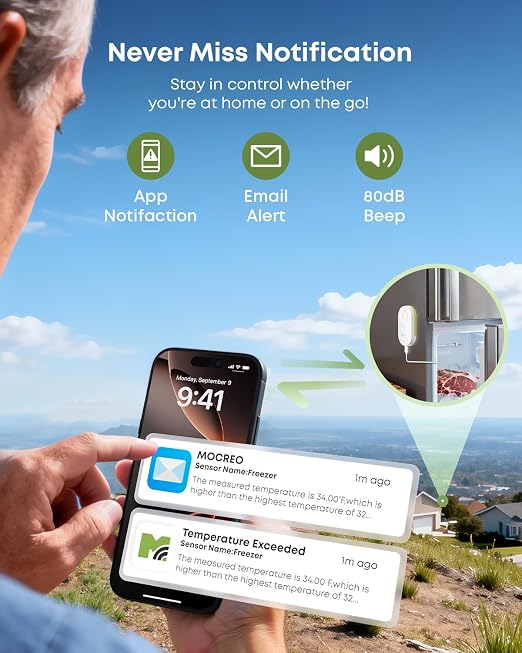 MOCREO WiFi Refrigerator Thermometer - Image 2