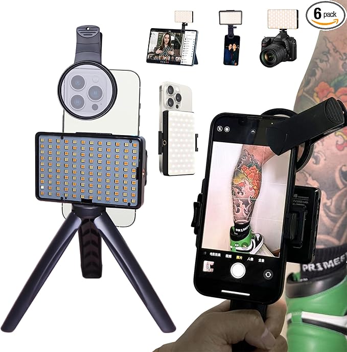 120 Led Tattoo Light Kit with 52mm Cpl, Tripod Light, Dual Clips, Tattoo by JZsmpmu