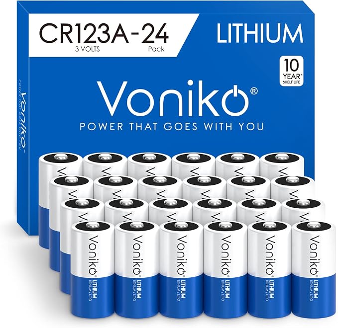 Voniko CR123A Lithium Batteries – Photo Non-Rechargeable Lithium Battery –3 by Voniko