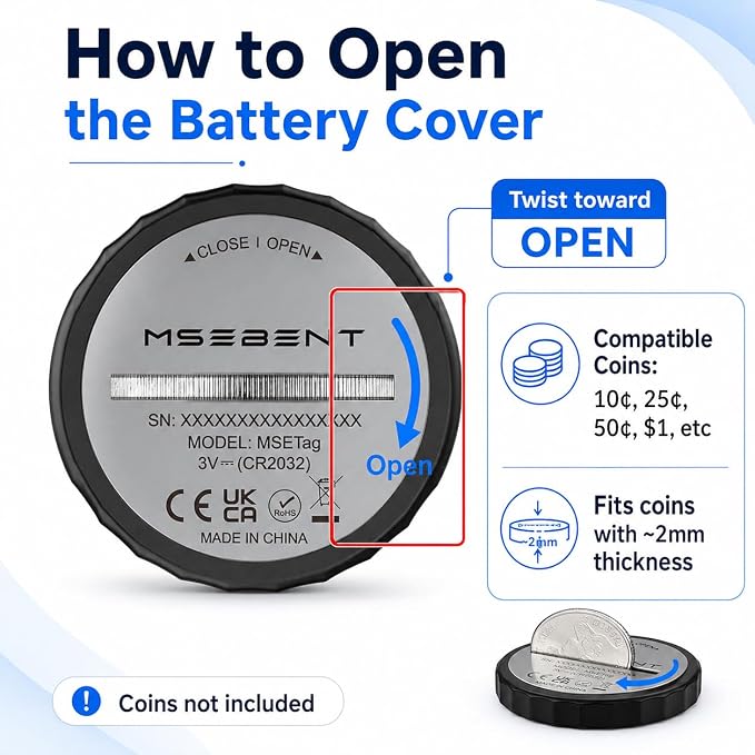 Tracker Tag - 2 Pack Bluetooth Trackers Works - IP67 Waterproof Item Finders | - Image 3