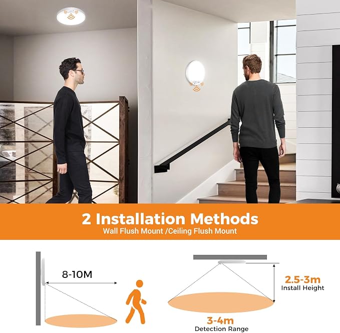 slochi 4Pack Motion Sensor Light Indoor Wired PIR, 3000K/4000K/6500K Closet - Image 7