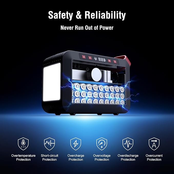 MARBERO 237Wh Solar Generator with Solar Panel Included Portable Power Station 300W Pure Sine Wave with Foldable Solar Panel 60W Set for Camping Outdoor Hiking Fishing Emergency - Image 9