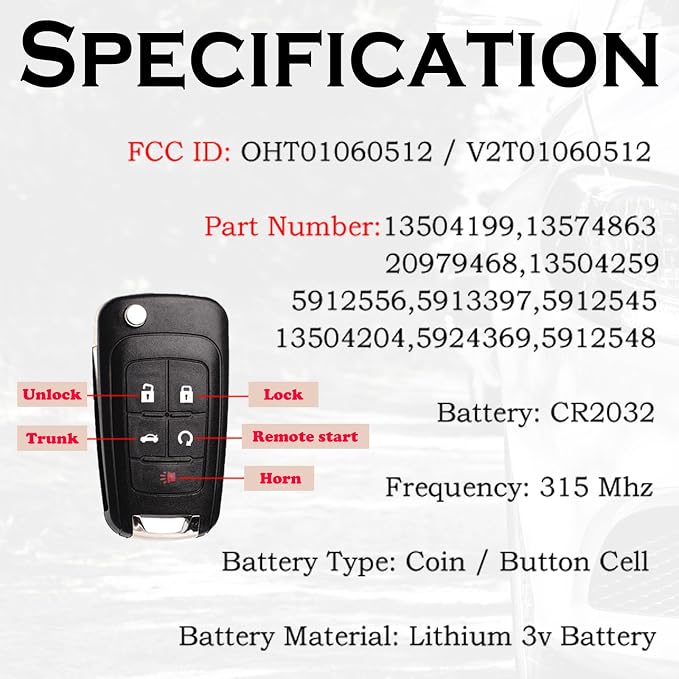 SUPALAND Key Fob Replacement Fits - Image 3