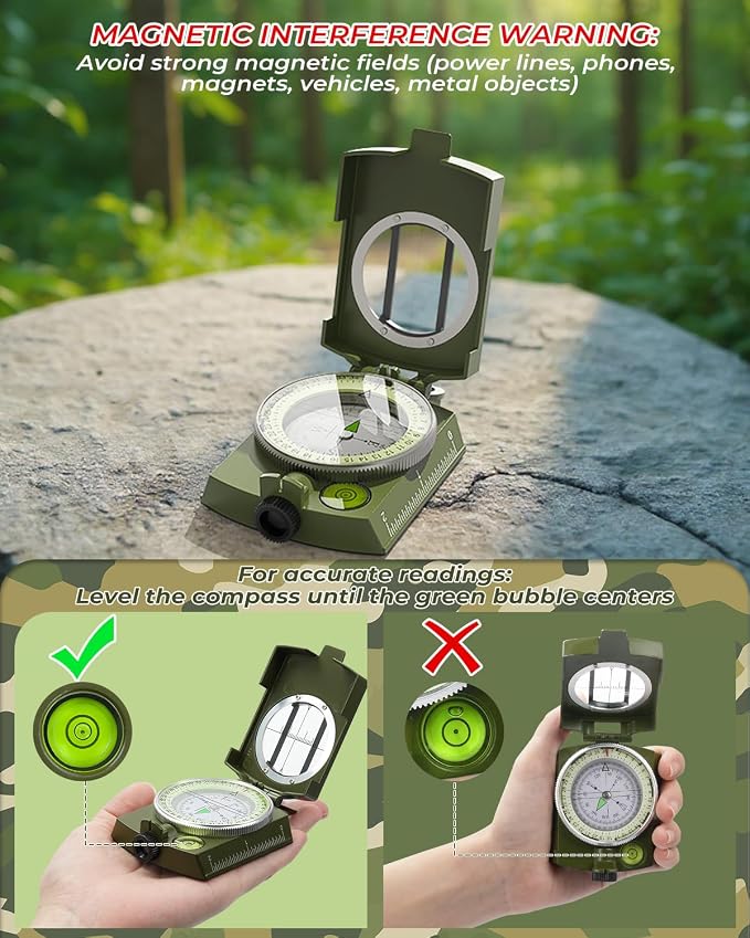 Sportneer Compass: Accurate Durable Lightweight Orienteering Compass - Image 4